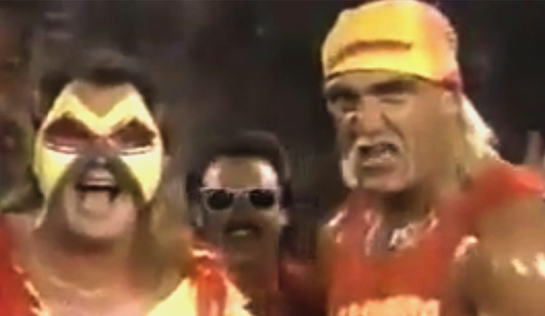 The Hulkster Returns To Form The Mega Maniacs With Jimmy Hart And Brutus The Barber